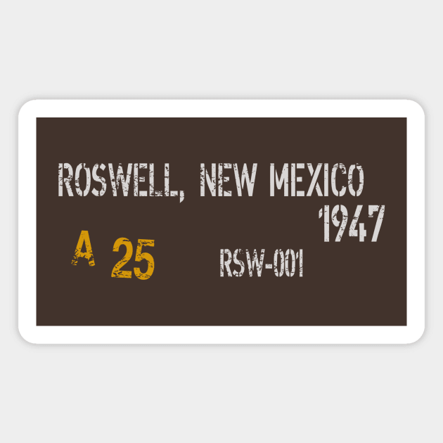 Indiana Jones Roswell Stamp Magnet by GraphicGibbon